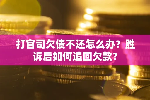 北京打官司欠债不还怎么办？胜诉后如何追回欠款？