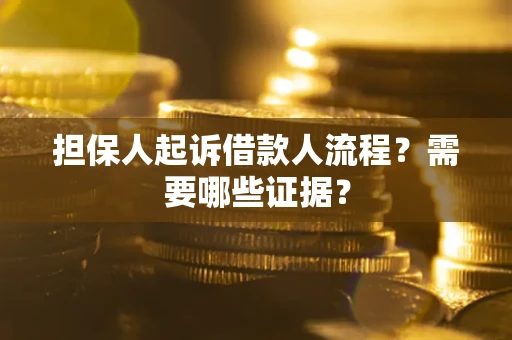 北京担保人起诉借款人流程?需要哪些证据? 北京担保人起诉借款人流程?需要哪些证据?